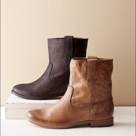 Frye Anna Leather Shortie Black Cute Casual Boot - Picture 16 of 16